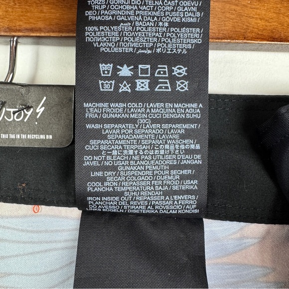 Hurley La Palma 20 in. Boardshorts Light Zitron Men's 29 Orange Blue Leaves NEW - Picture 10 of 11